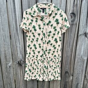 Forever 21Tropical Palm Tree Print Dress